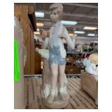 Porcelain Figurine by Casades Depicting a Young Bo