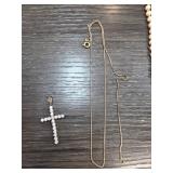 Sterling Silver Cross Pendant With Chain
