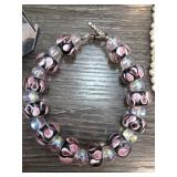 Glass Bead Bracelet With Toggle Clasp
