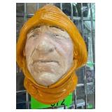 Handcrafted Ceramic Fisherman Wall Plaque