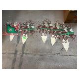 Santa Sleigh with Eight Reindeer Figures