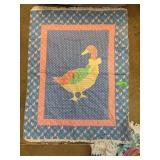 Colorful Patchwork Duck-Themed Quilt