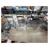 Four Metal Chairs with Star Accents