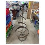 Metal Spiral Plant Stand With Iron Tools