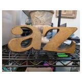 Signed C. Jere Gold-Tone Metal Letter Bookends