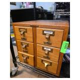 Remington Rand Wooden Card Catalog Cabinet