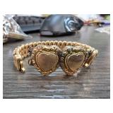 Gold-Fill Heart Motif Bracelet Needing Repair