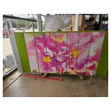 Floral Hand-Painted Slat Wall Art