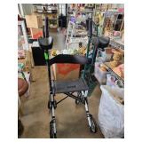 Adjustable Rolling Walker with Seat and Arm Suppor