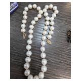 14k Gold and Pearl Beaded Necklace