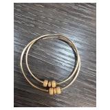 Gold-Fill Hoop Earrings with Beaded Accents