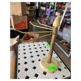 Metal and Marble Jewelry Stand with Rotating Arms