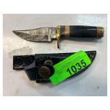 Damascus Blade Knife with Sheath