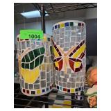 Mosaic Glass Candleholders