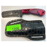 Handcrafted Knife with Sheath in Unique Materials