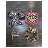 Four Themed Brooches