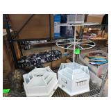 Rotating White Storage Organizers