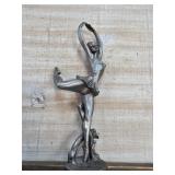 Pewter Ballerina Sculpture Depose Italy