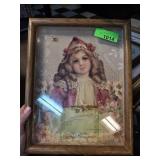 Framed Artwork Lot with Girl and Abstract
