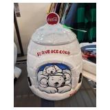 Coca-Cola Igloo Cookie Jar with Polar Bear Design