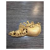 Noahï¿½s Ark Animal Gold-Tone Brooch AJ