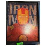 Framed Iron Man Textured Wall Art
