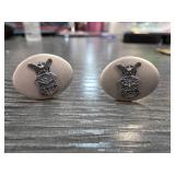 Sterling Silver Air Force Emblem Cufflinks