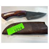 Custom Knife with Decorative Handle and Sheath