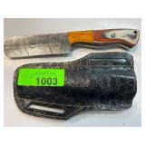 Decorative Knife with Multicolored Handle and Shea