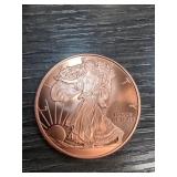 1 Ounce Copper Liberty Walking Round