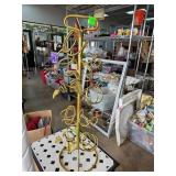 Gold-Tone Metal Jewelry Wine Stand