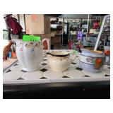Three Decorative Cream Pitchers