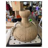 Decorative Clay Vase with Grape Motif