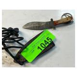 Miniature Knife with Wooden Handle and Sheath