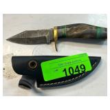 Fixed Blade Knife with Decorative Handle and Sheat