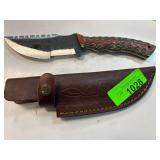 Fixed Blade Knife with Multi-Colored Handle