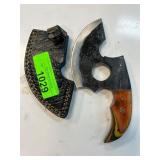 Custom Blade with Multicolored Wooden Handle