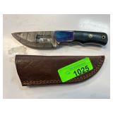 Decorative Knife With Leather Sheath