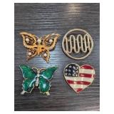 Four Decorative Pins
