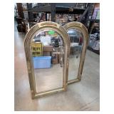 Arched Decorative Mirrors with Floral Detailing