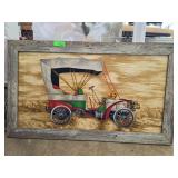 Carriage Painting on Mounted Fabric