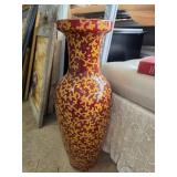 Red and Gold Decorative Ceramic Vase
