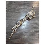 Gold-Tone Panther Brooch With Crystal Accents