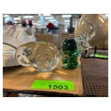 Glass Elephant Figurines