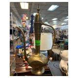 Engraved Brass Ewer with Hinged Lid