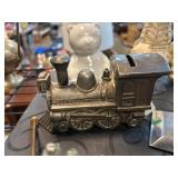 Teddy Bear Bank and Train Coin Bank