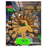 Handcrafted Wooden Peacock Ornament