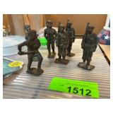 Vintage Cast Metal Military Figurines