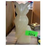 Alabaster Owl Figurine in Gloss Finish