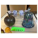 Enamel Bell and Metal Apple Bell
